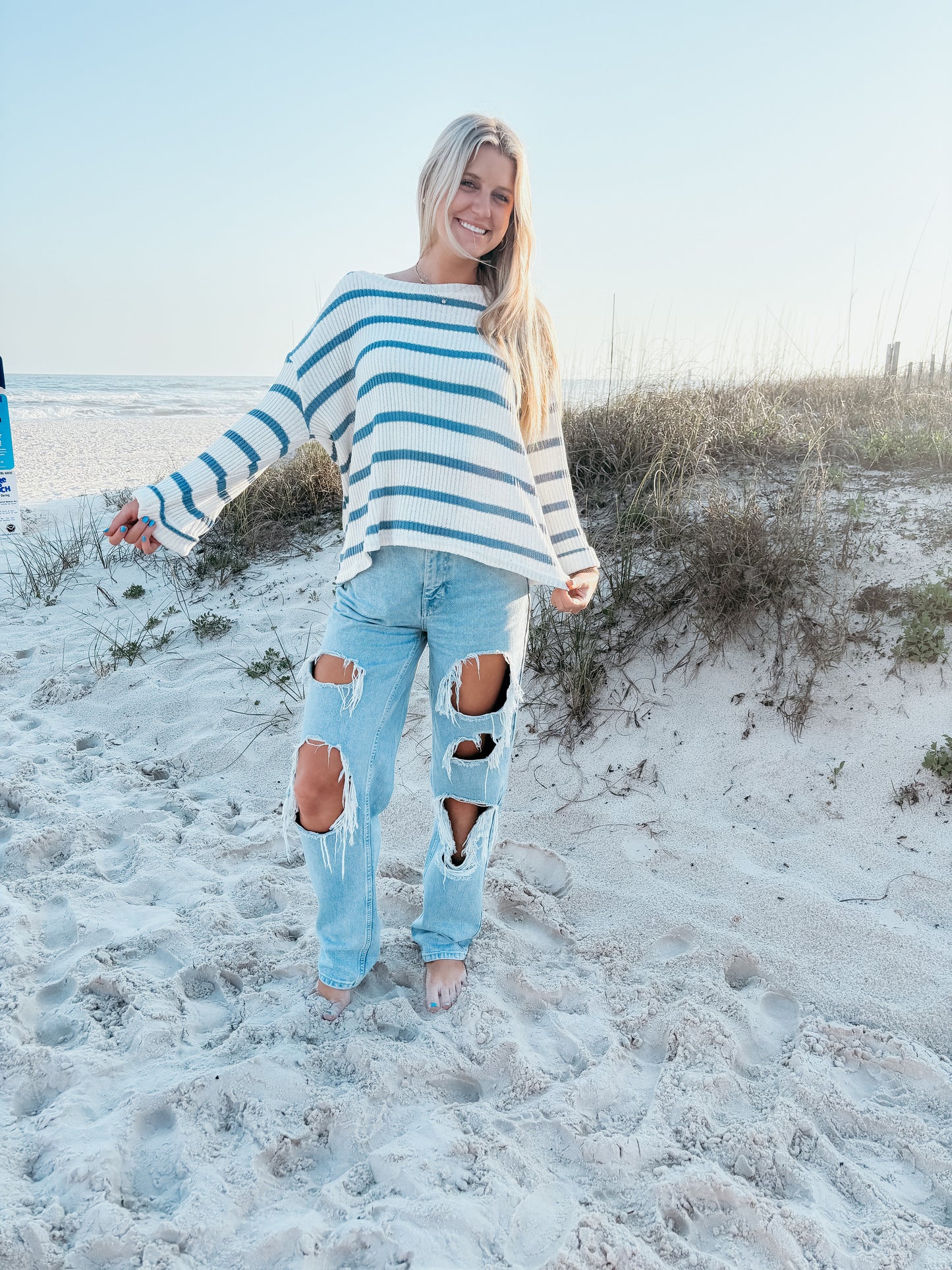 Need A Boat Stripe Sweater