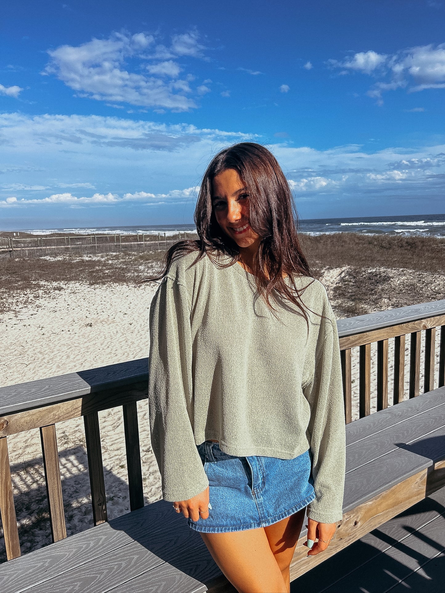 Killing Time Light Green Pullover