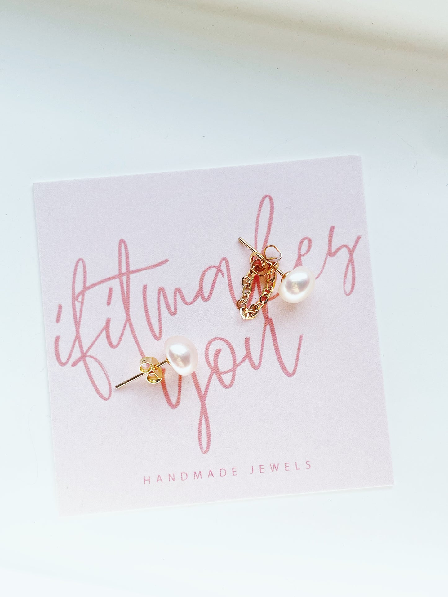 Pearl Chain Studs