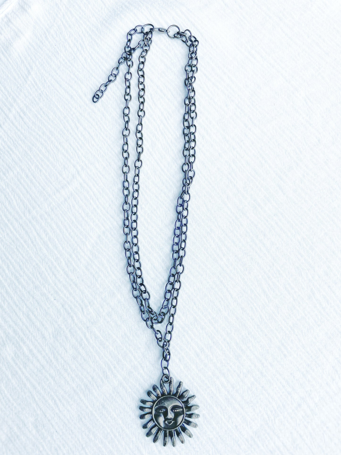 Double Layer Gunmetal Necklace - FINAL SALE