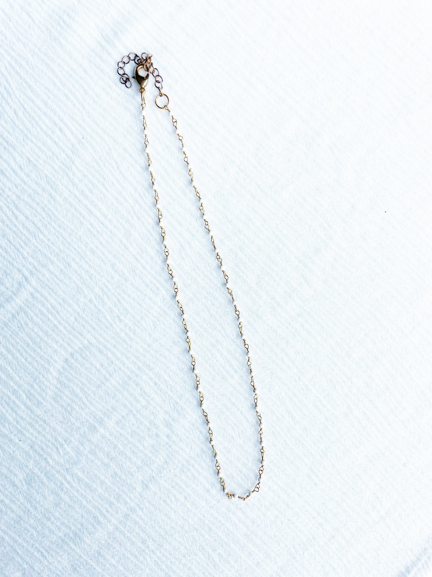White Beaded Necklace - FINAL SALE