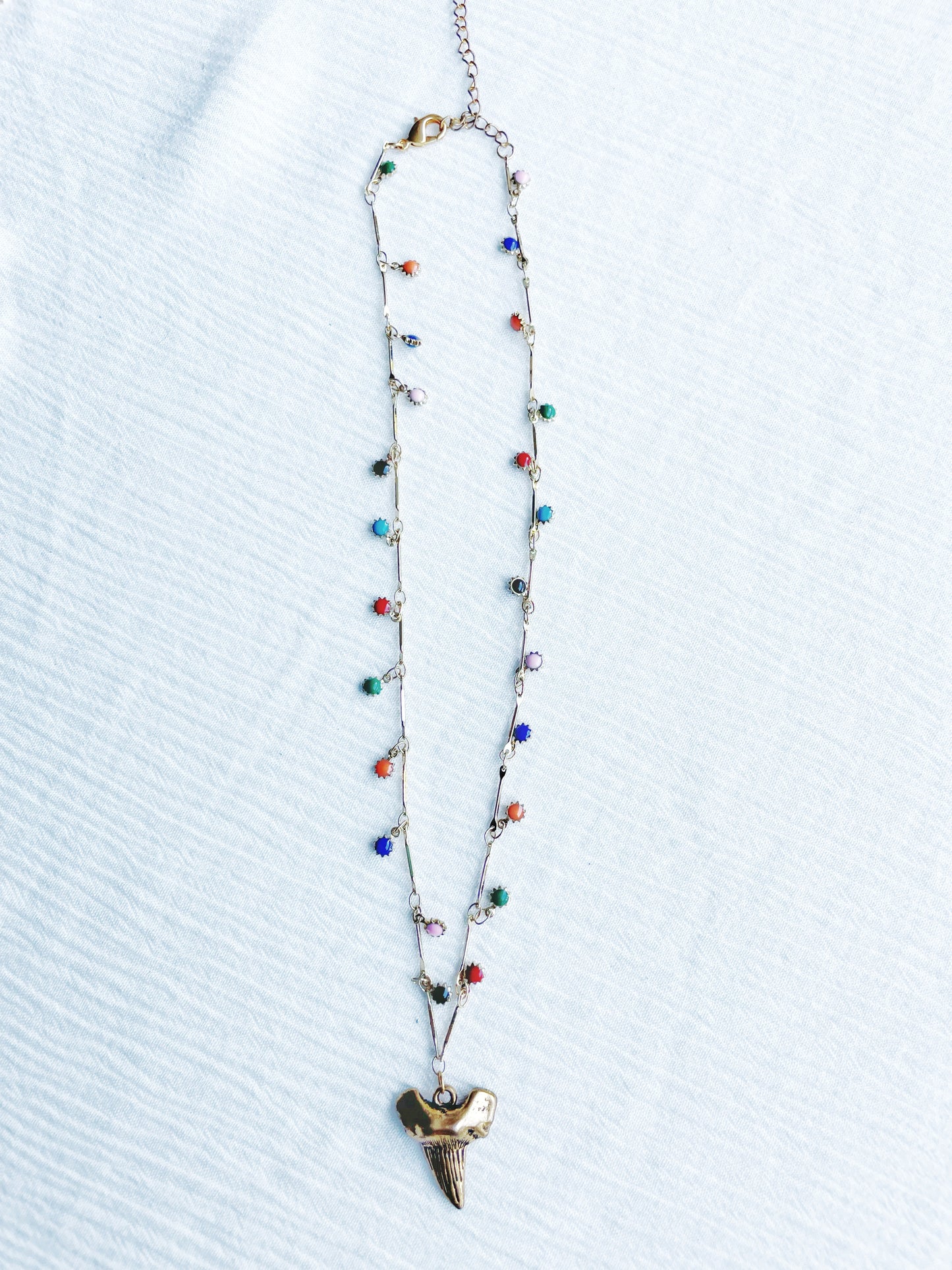 Shark Tooth Rainbow Necklace - FINAL SALE