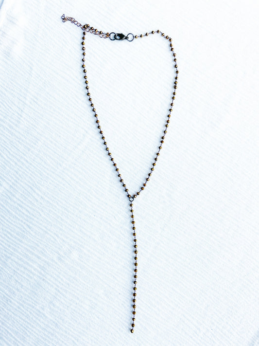 Y Drop Beaded Necklace - FINAL SALE