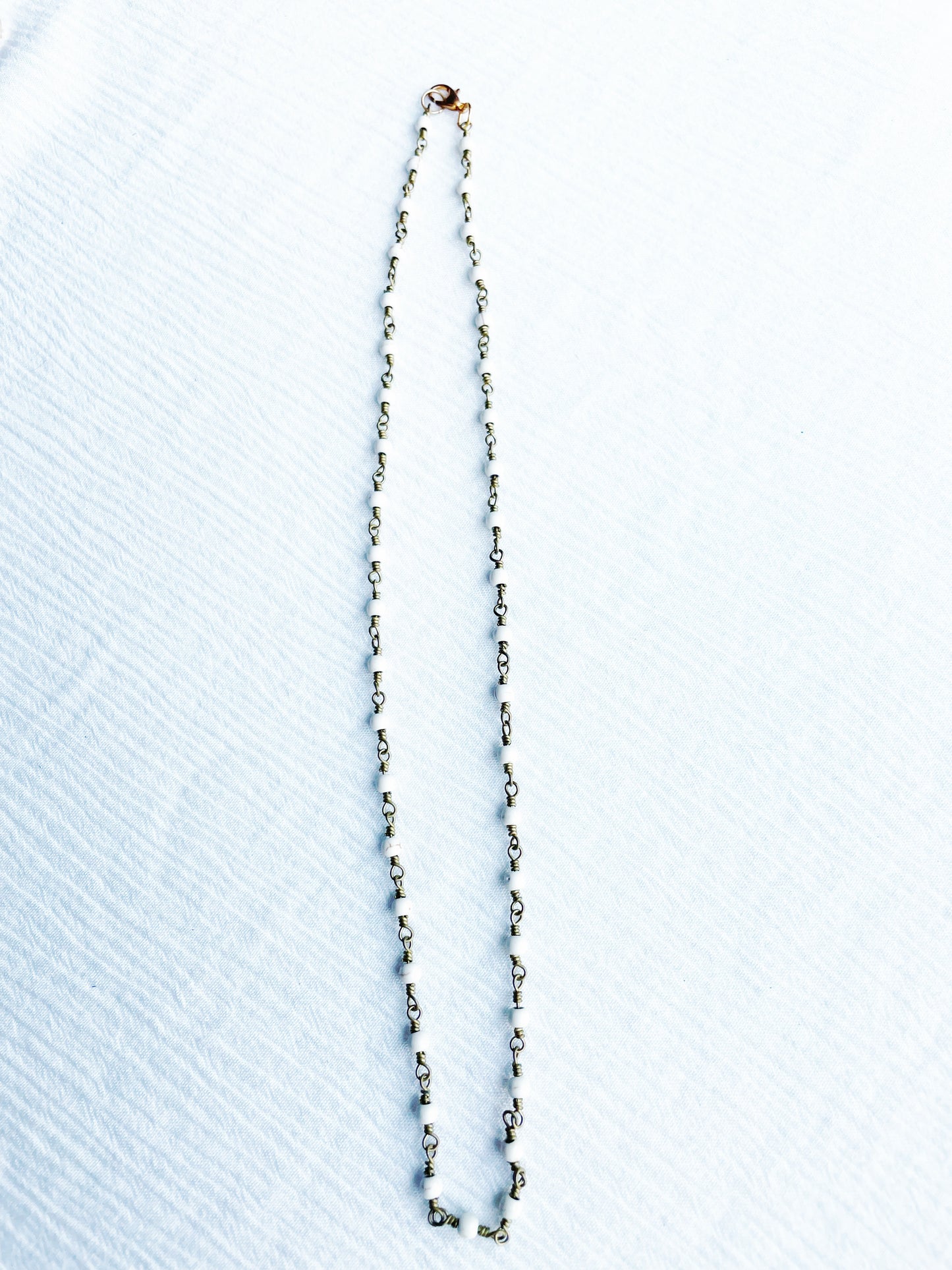 White Beaded Necklace - FINAL SALE