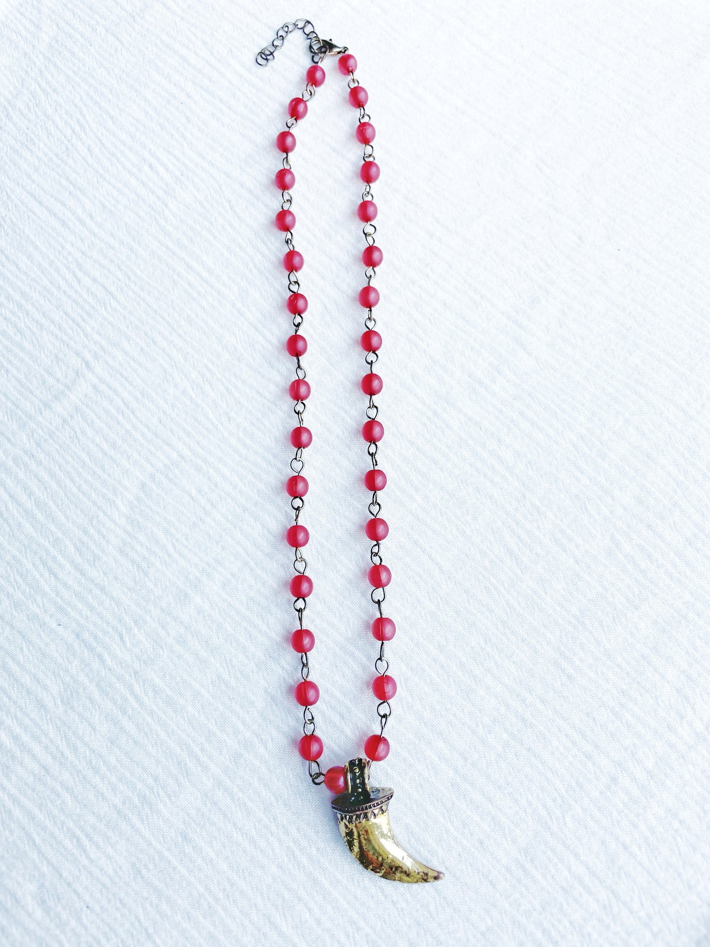 Red Beaded Necklace - FINAL SALE